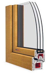 plastove okno OPTIM CL laminácia Irish Oak